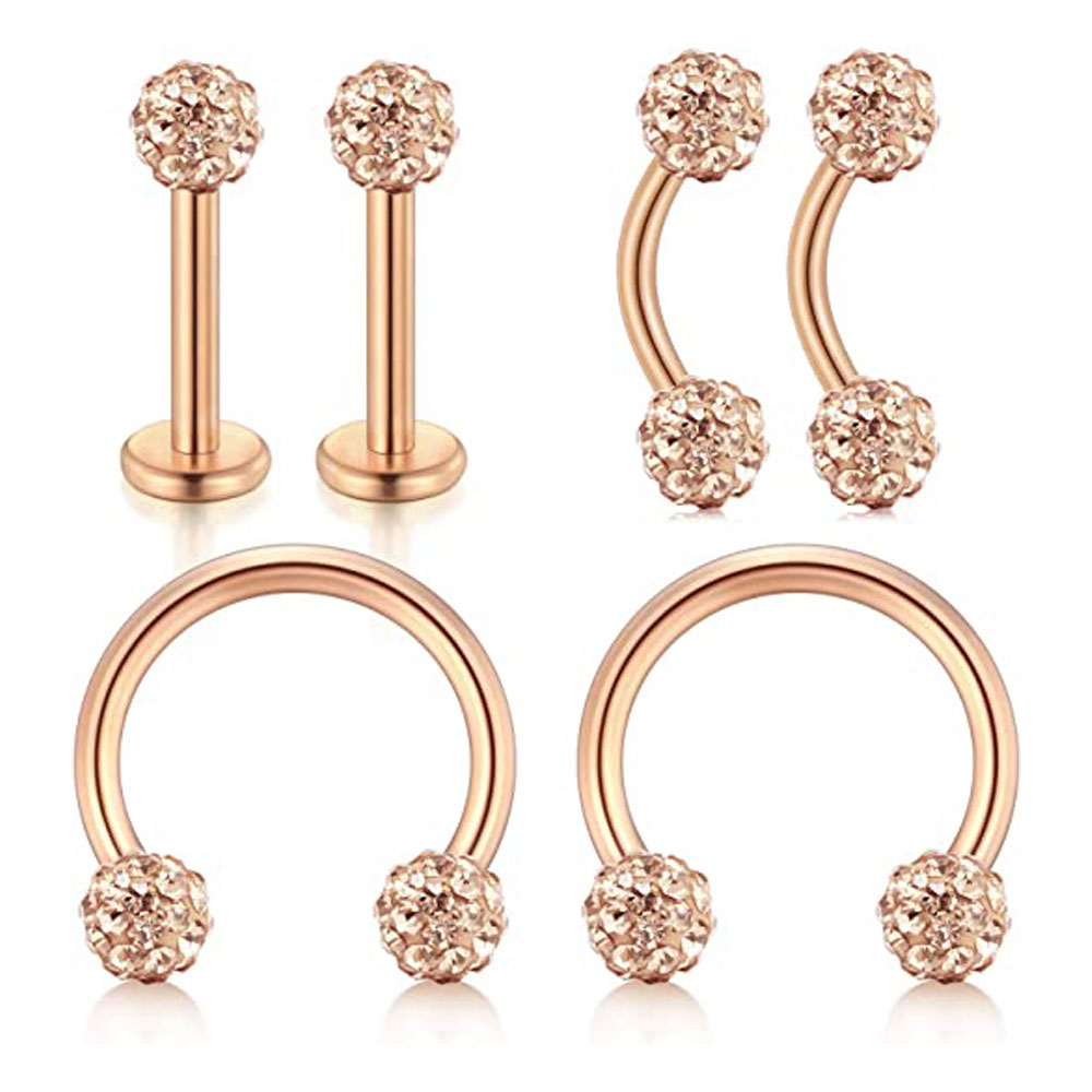 16G Forwards Helix Conch Rook  - Body Jewelry Vertical Labret のレビューと価格