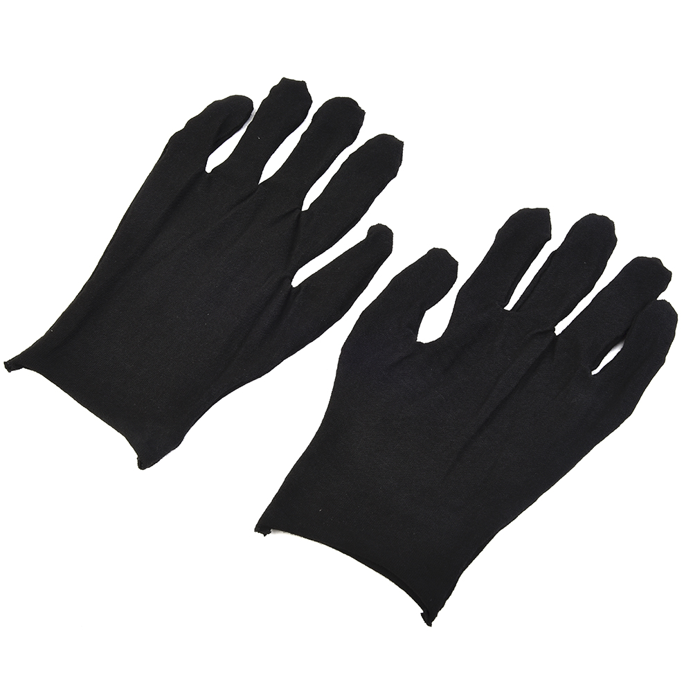 12 Pairs Black Cotton Gloves S - Body Jewelry Websites のレビューと価格
