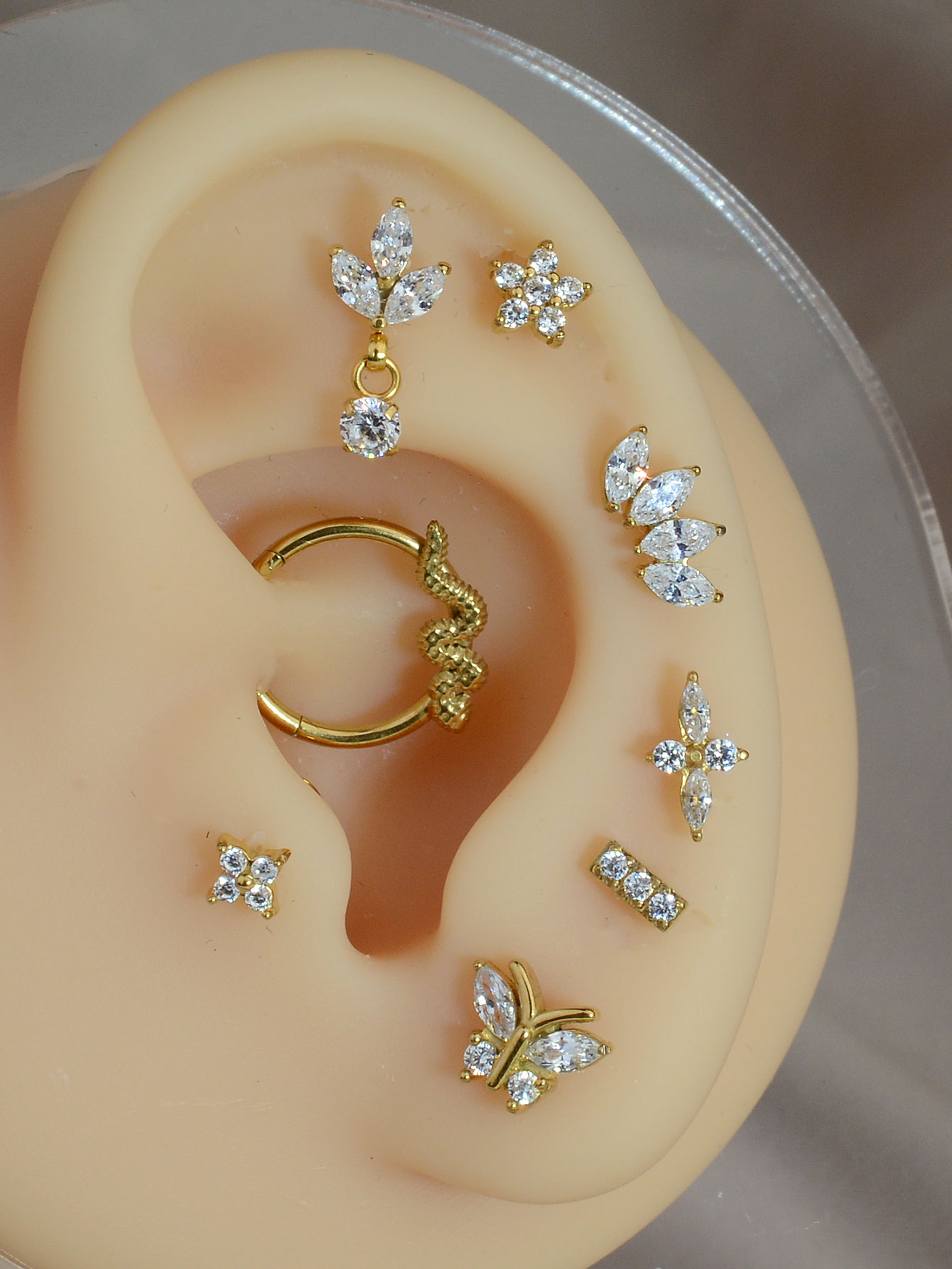 1PC Titanium Stainless Steel E - Tragus Flat Back のレビューと価格