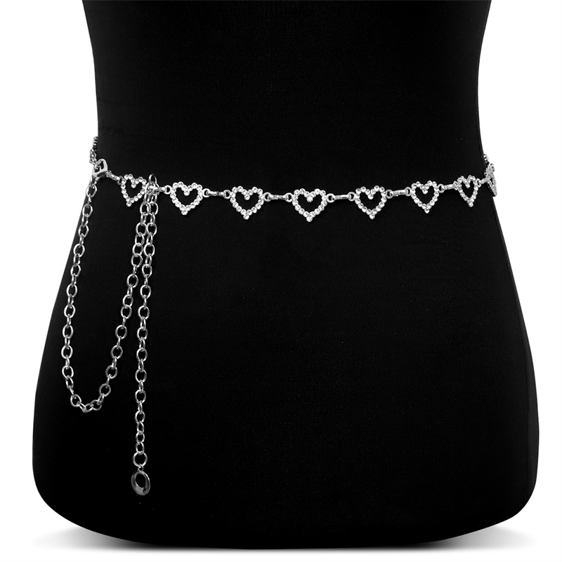 Fashion Rhinestone Heart Waist - Body Jewelry Beach のレビューと価格