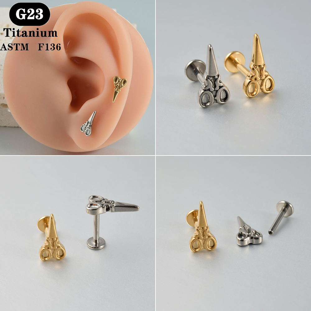 1PC ASTM F136 Titanium Labret  - Tragus Flat Back のレビューと価格