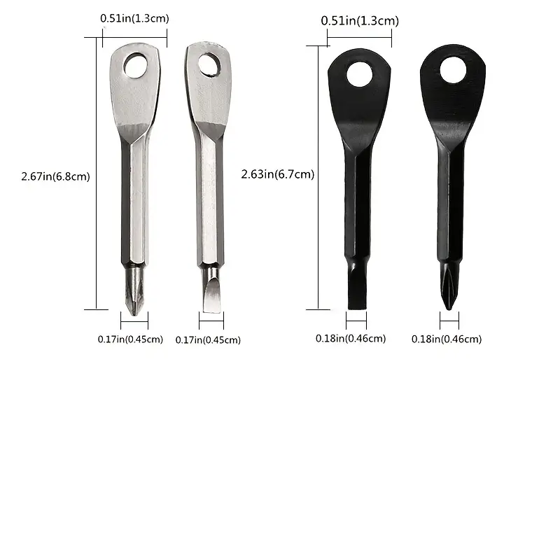 2 Keychain Screwdrivers in Bla - Body Jewelry Repair のレビューと価格