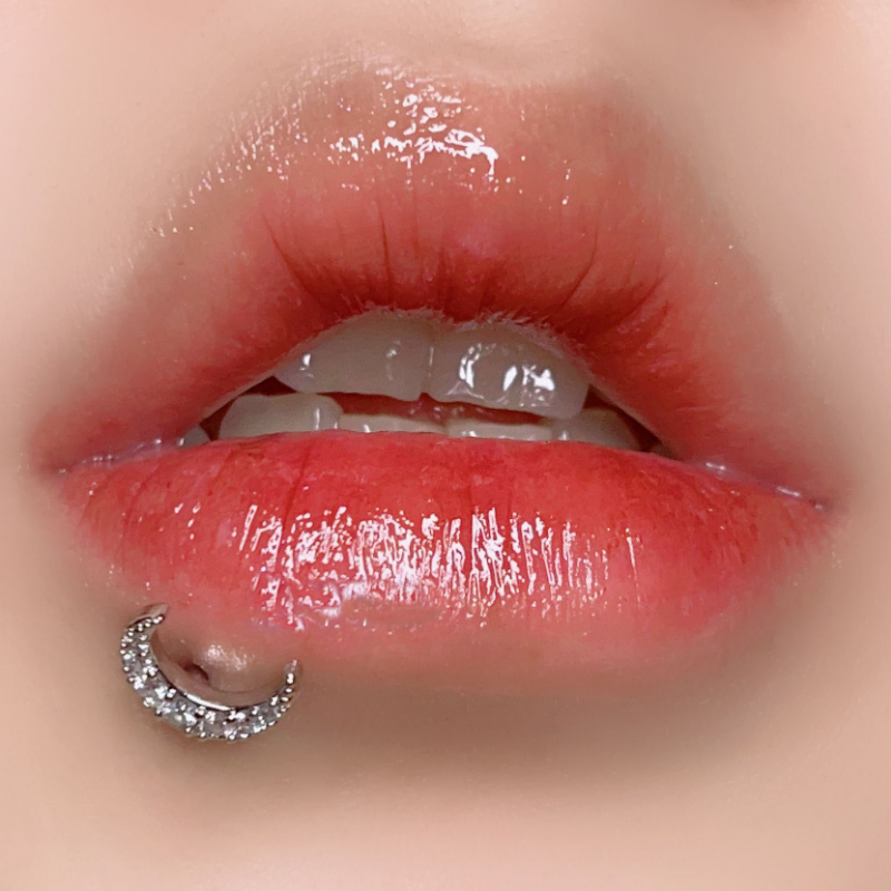 1PC CZ Zirconia Moon Labret Pi - Body Jewelry Vertical Labret のレビューと価格