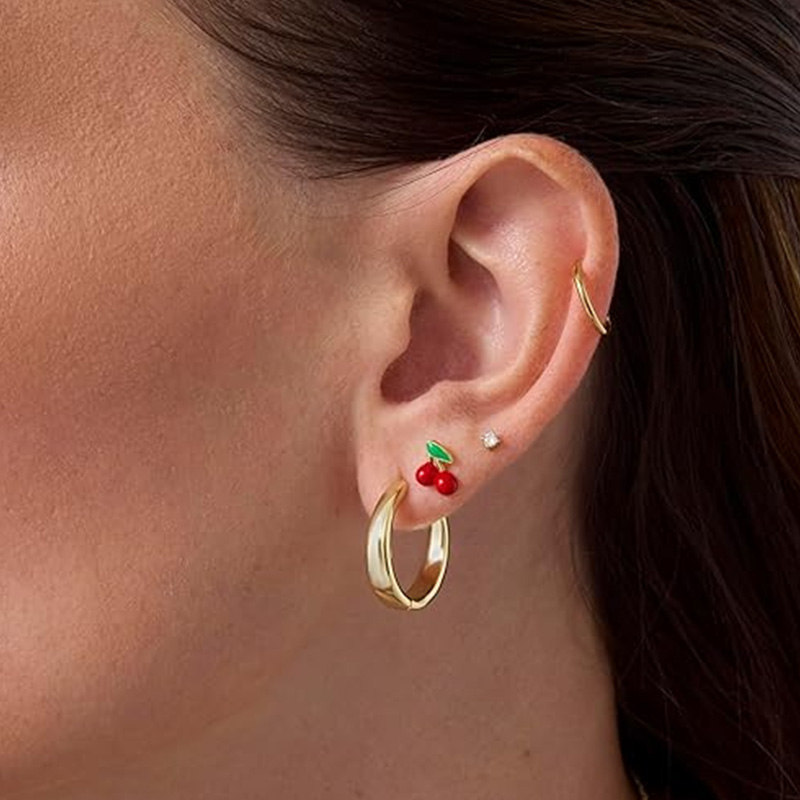 2pcs Cartilage Earrings Stud f - Tragus Flat Back のレビューと価格