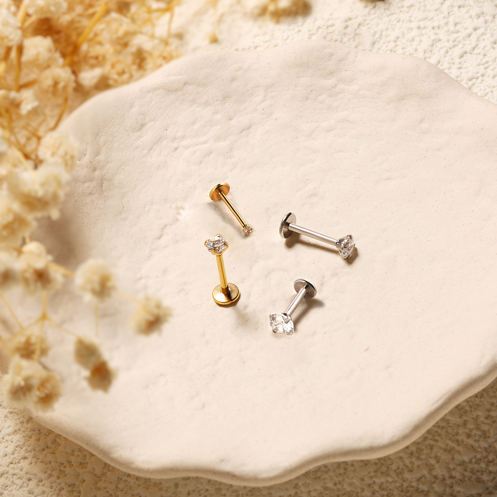 2/8PCS Stainless Steel Eearrin - Tragus Flat Back のレビューと価格