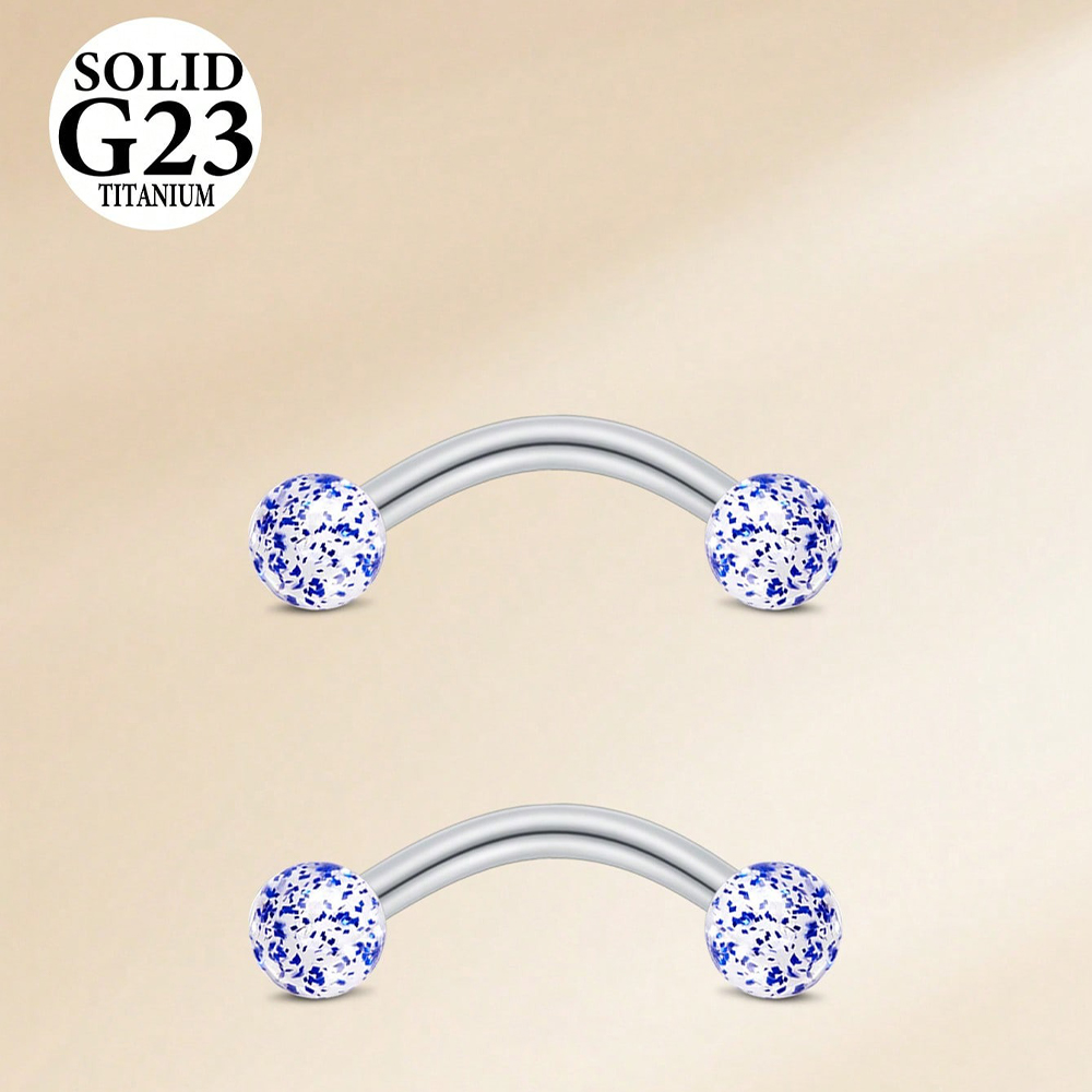 2PCS 16G 8/10mm Titanium Alloy - Body Jewelry Vertical Labret のレビューと価格