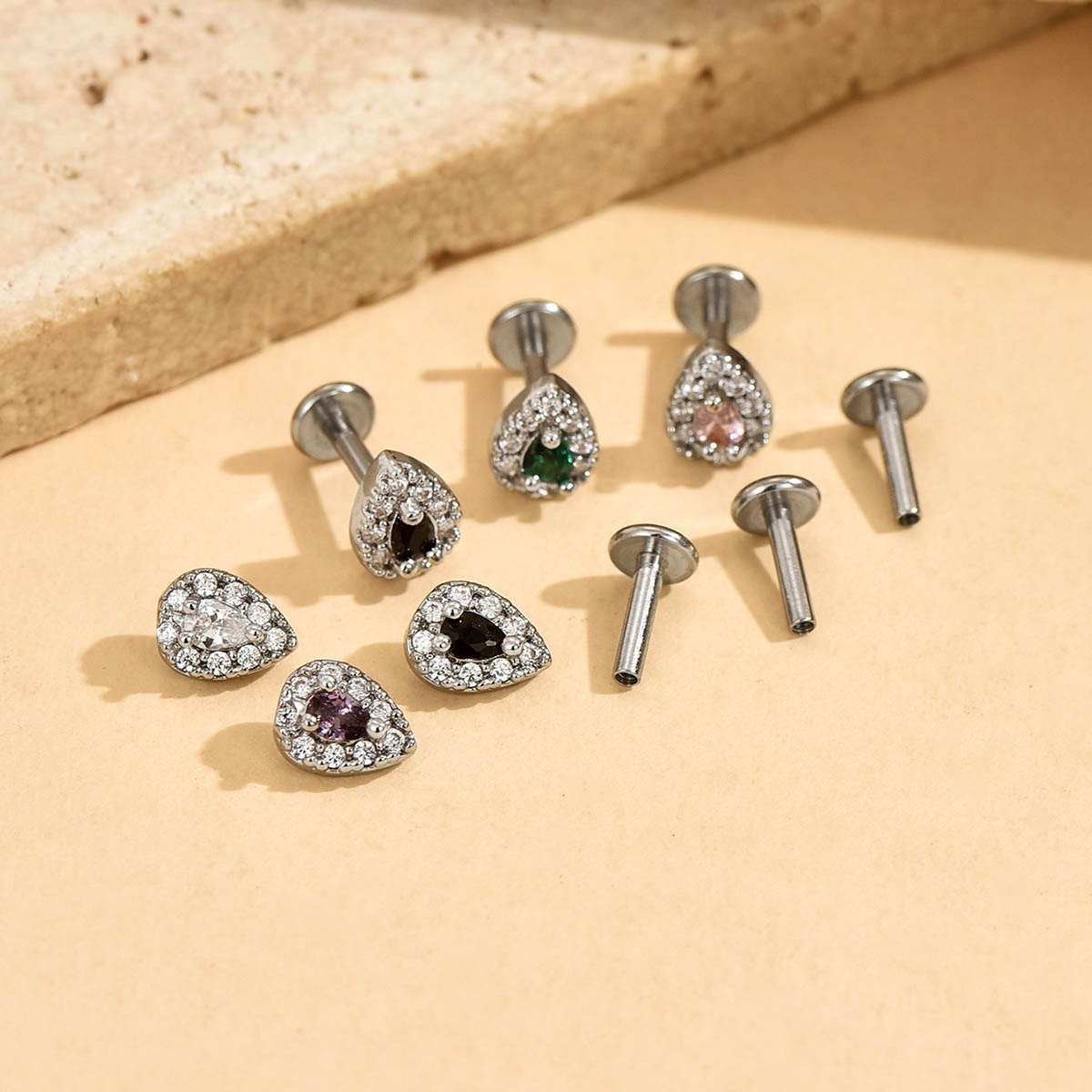 316L Stainless Steel Labret St - Tragus Flat Back のレビューと価格