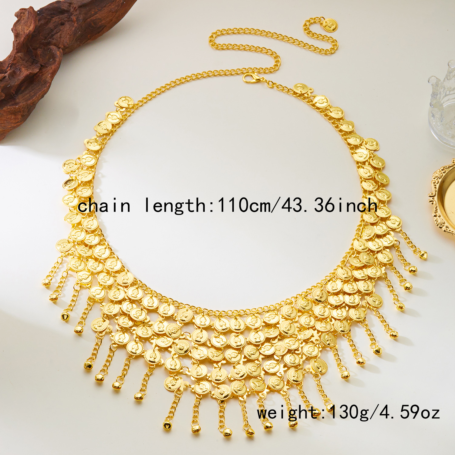 Bohemian round Coin Tassel Bel - Body Jewelry High End のレビューと価格