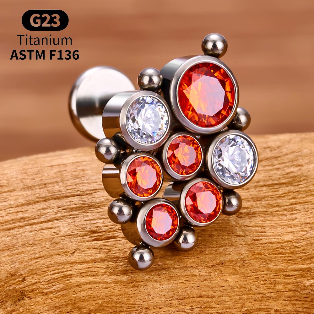 Titanium Arc Opal Labret Packs - Body Jewelry Vertical Labret のレビューと価格