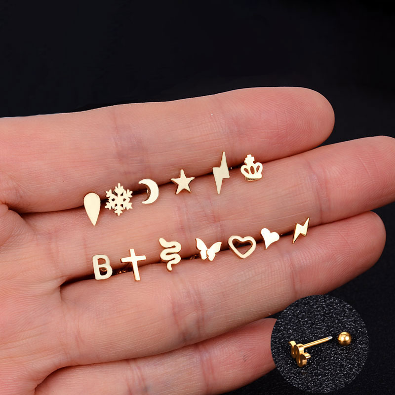 1PC Stainless Steel Mini Studs - Tragus Flat Back のレビューと価格