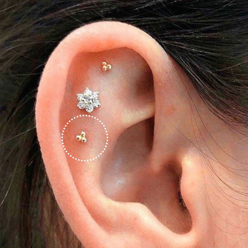 1PC Stainless Steel Mini Studs - Tragus Flat Back のレビューと価格