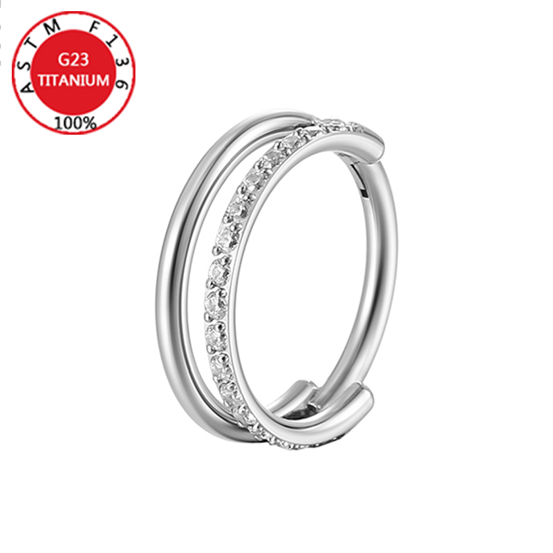 G23 Titanium Nose Ring Implant - Clicker Ring Seamless のレビューと価格