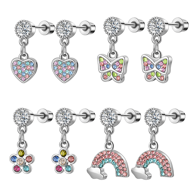 1/4 Pairs Hypoallergenic Dangl - Tragus Flat Back のレビューと価格